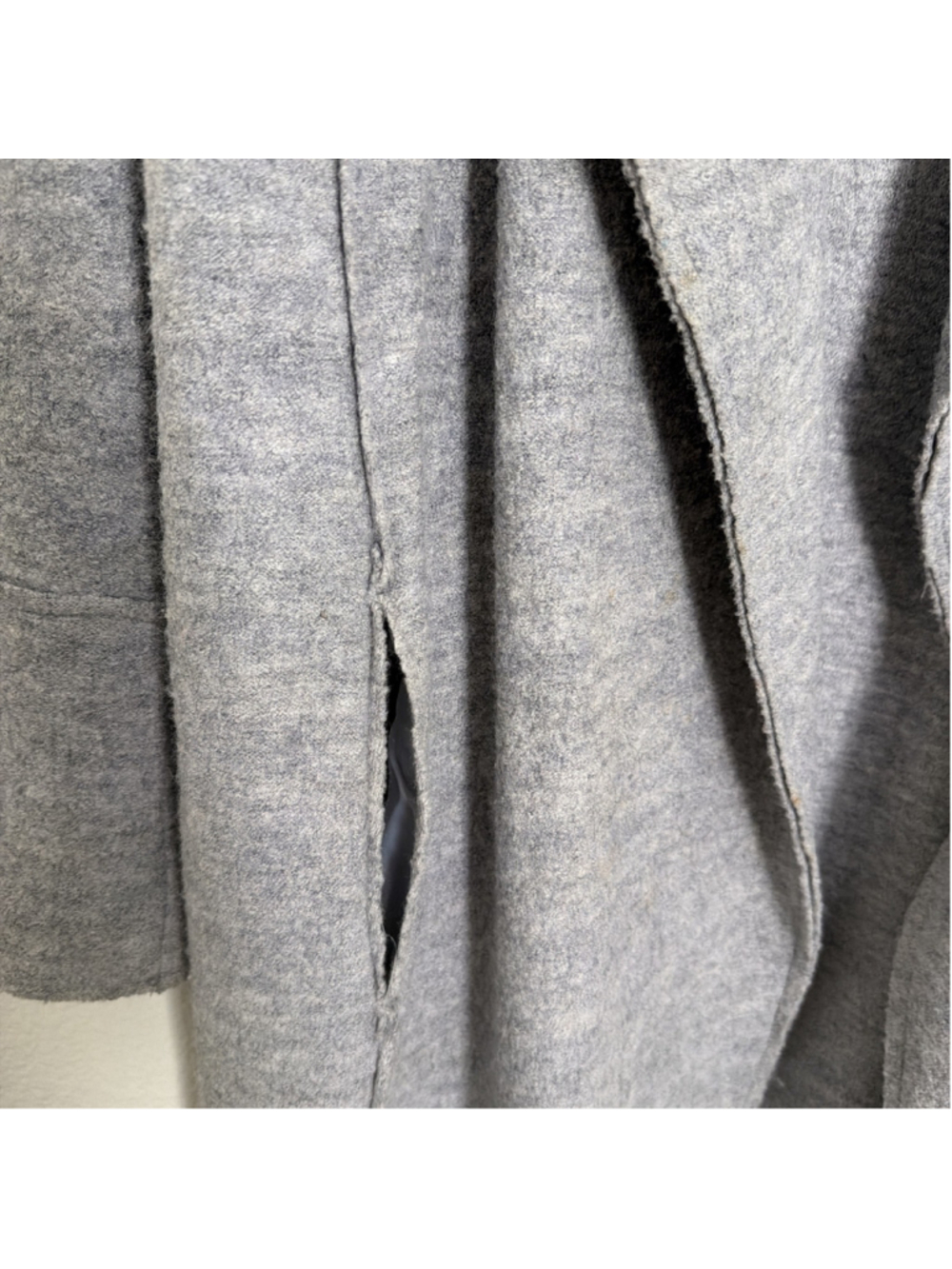 Tahari Boucle Heather Gray Long Sleeve Open Front Cardigan Wool Blend Size M - Picture 3 of 9